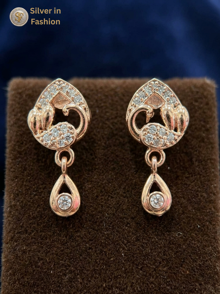 Rodium Ear Ring Pendant Set