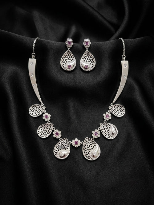 Drop Choker Necklace & Earring Set