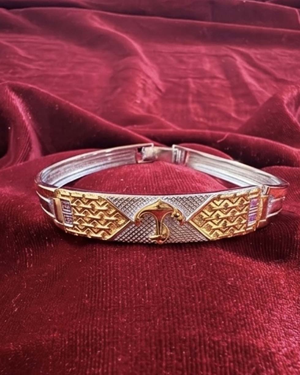 Elegant Gold & Silver Finish Designer Bracelet - image 3