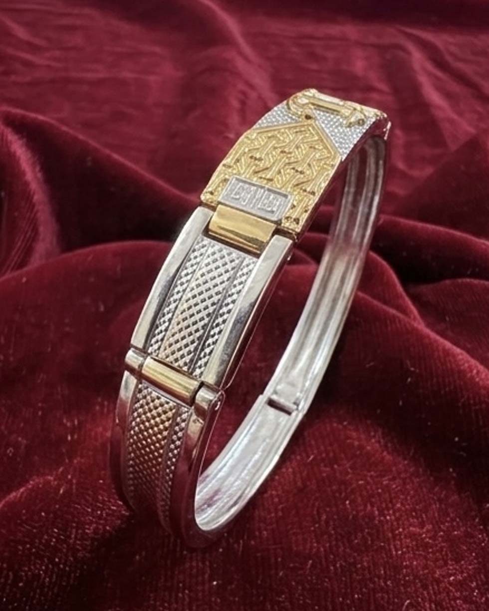 Elegant Gold & Silver Finish Designer Bracelet - image 2