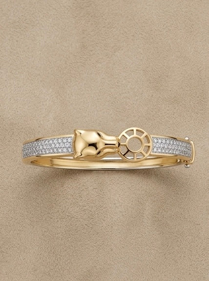Golden Panther Adjustable Kada for Women - image 2