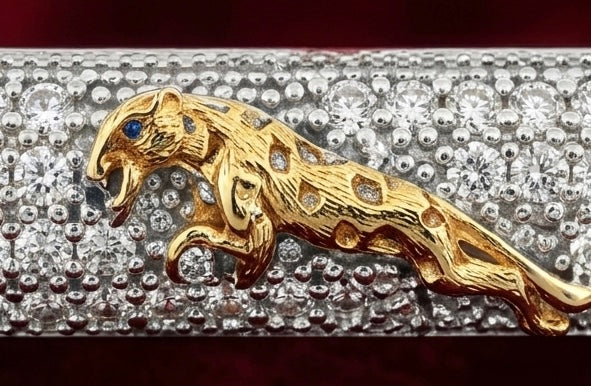 The Bold Panther Two-Tone Silver Bangle - image 2