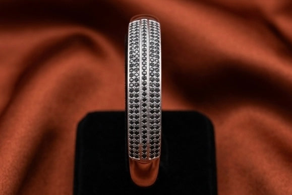Multi-Row Micro Pavé Hinged Bangle Bracelet