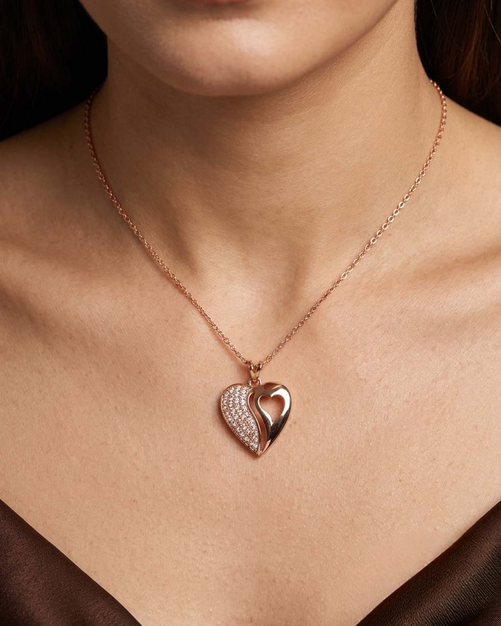 Love Heart Pendant with Chain - image 3