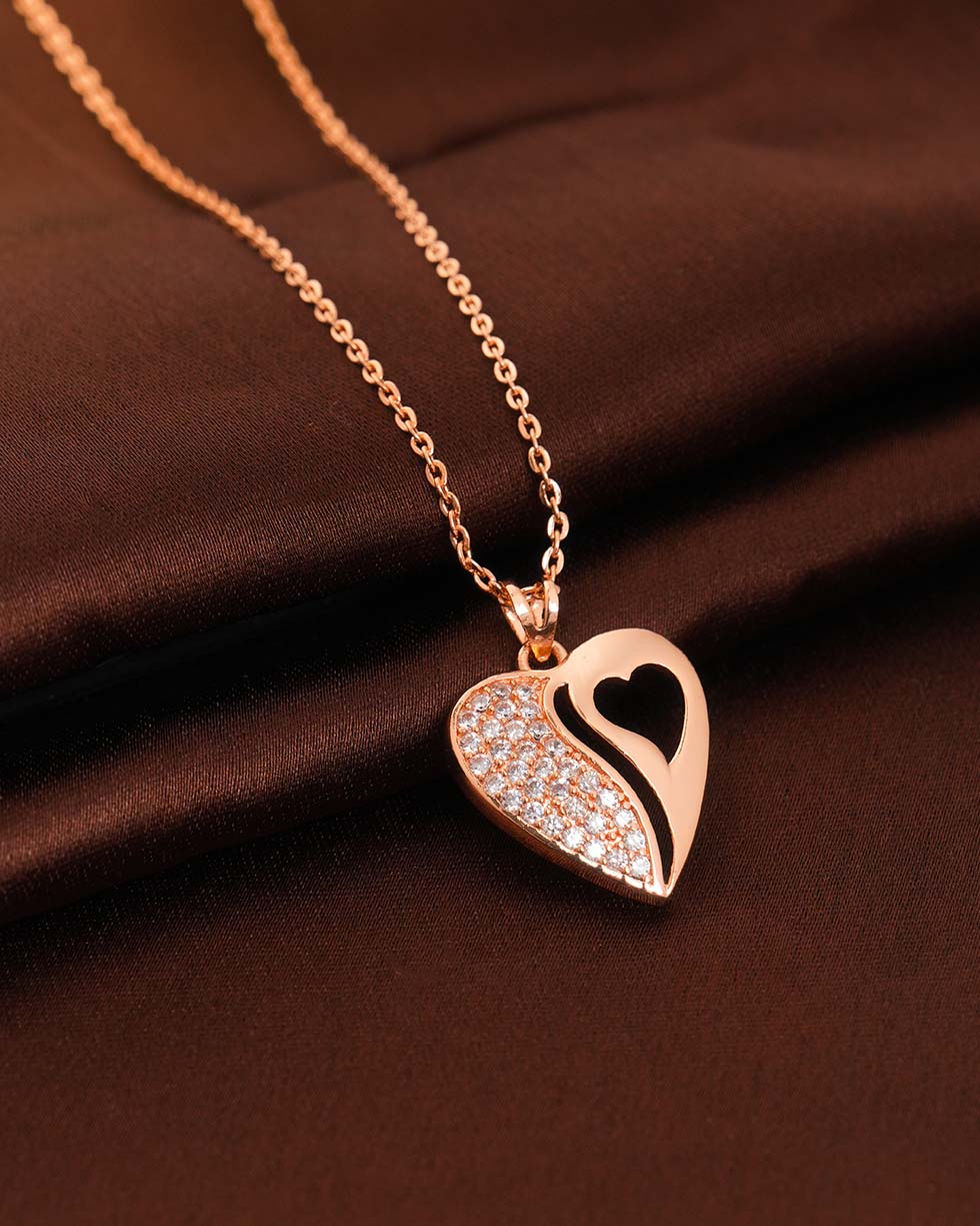 Love Heart Pendant with Chain