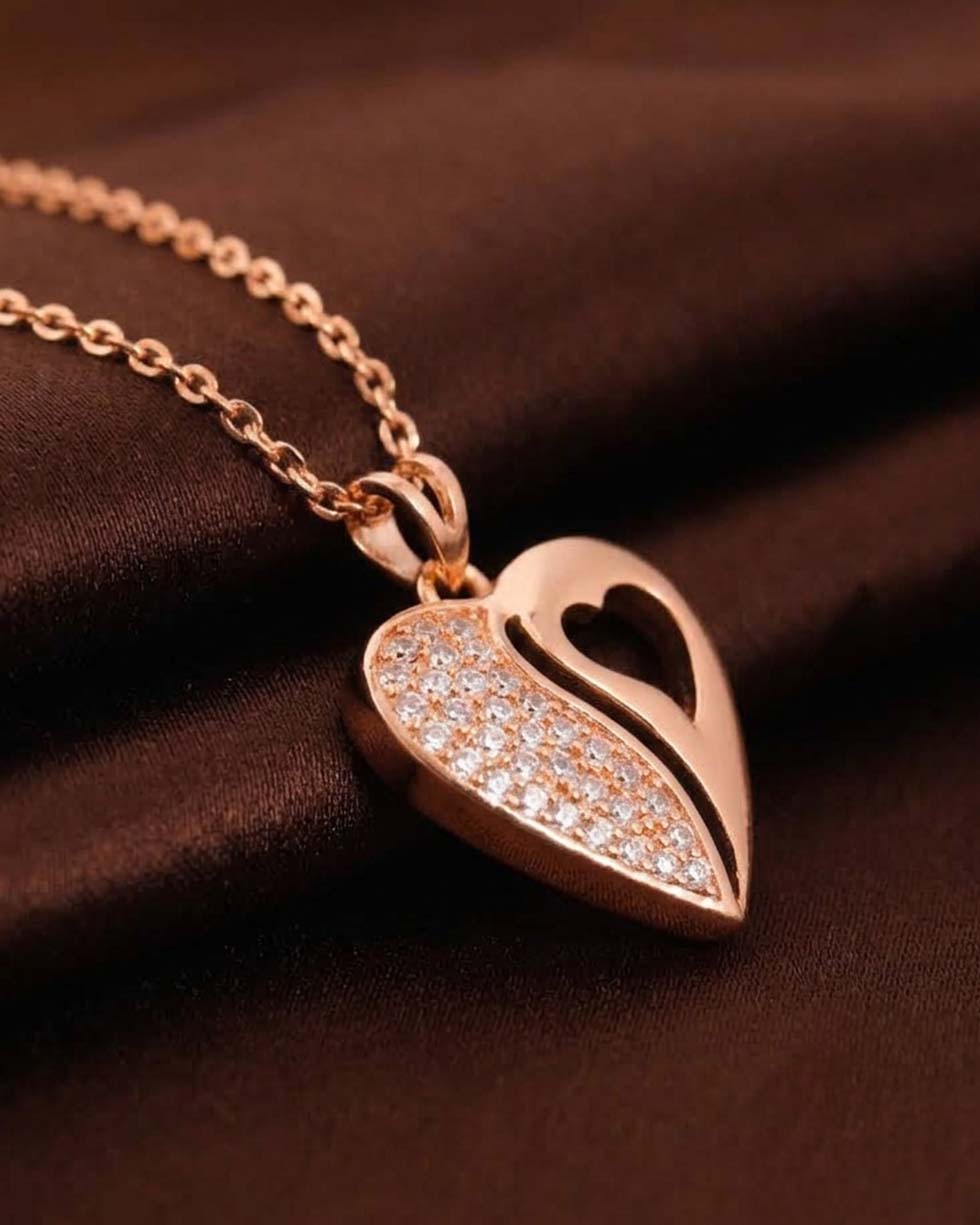 Love Heart Pendant with Chain - image 2