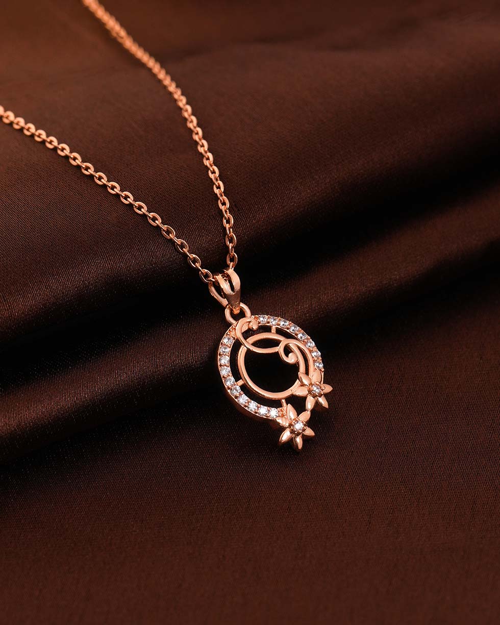 Peacock Blossom Rose Gold Pendant - image 4