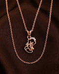 Rose Gold Heart Teddy Bear Pendant