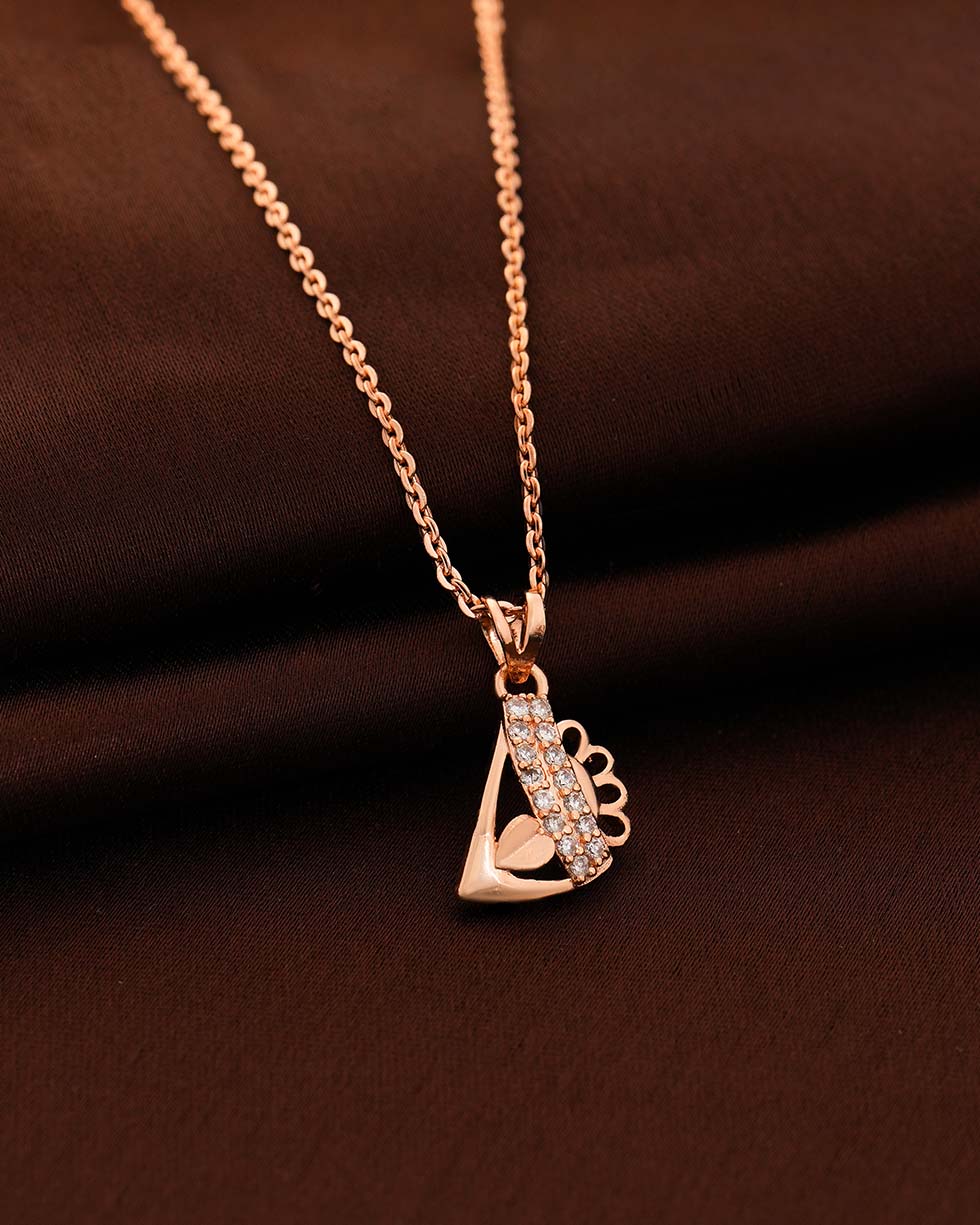 Rose Gold Sailboat Pendant with Chain - image 3