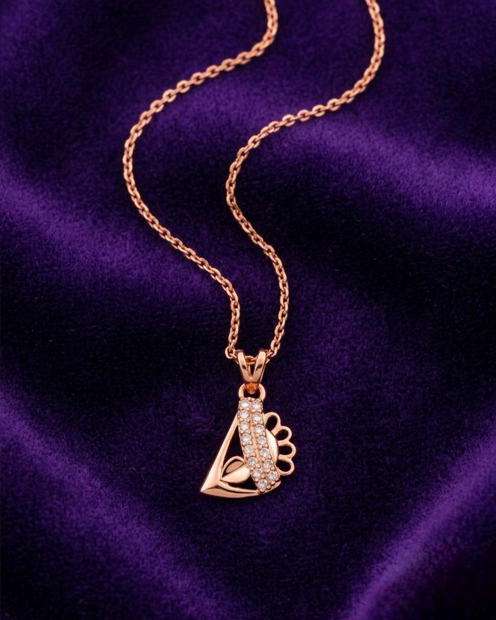 Rose Gold Sailboat Pendant with Chain - image 2