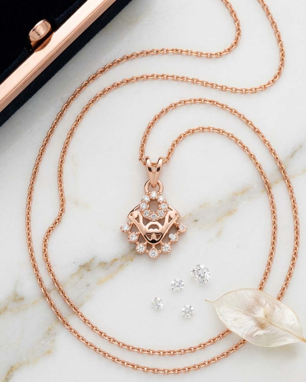 Silver Crown Lace Pendant - image 2