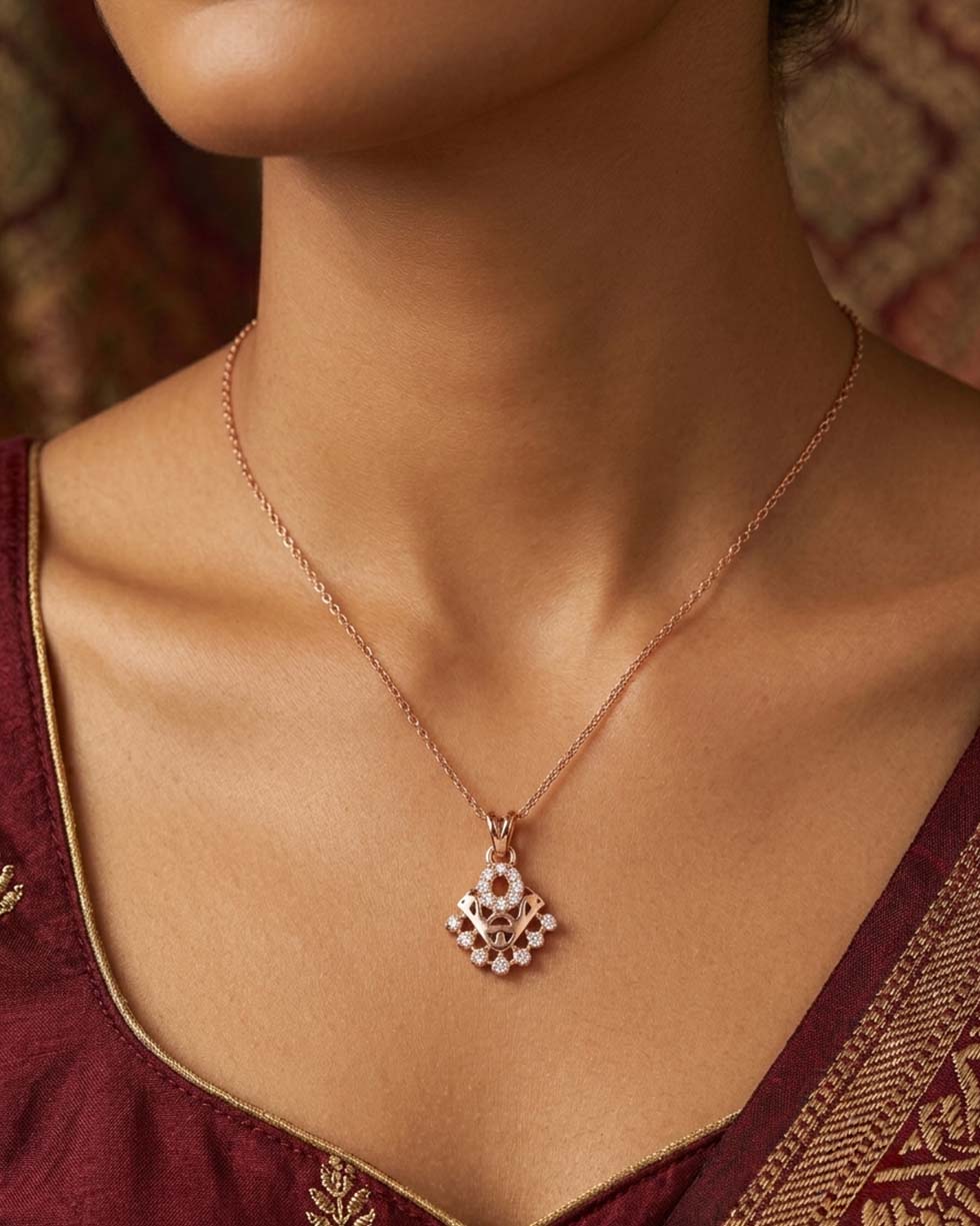 Silver Crown Lace Pendant - image 3