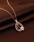 Silver Floral Drop Pendant