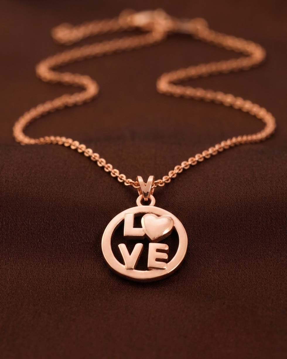 Silver Love Coin Pendant