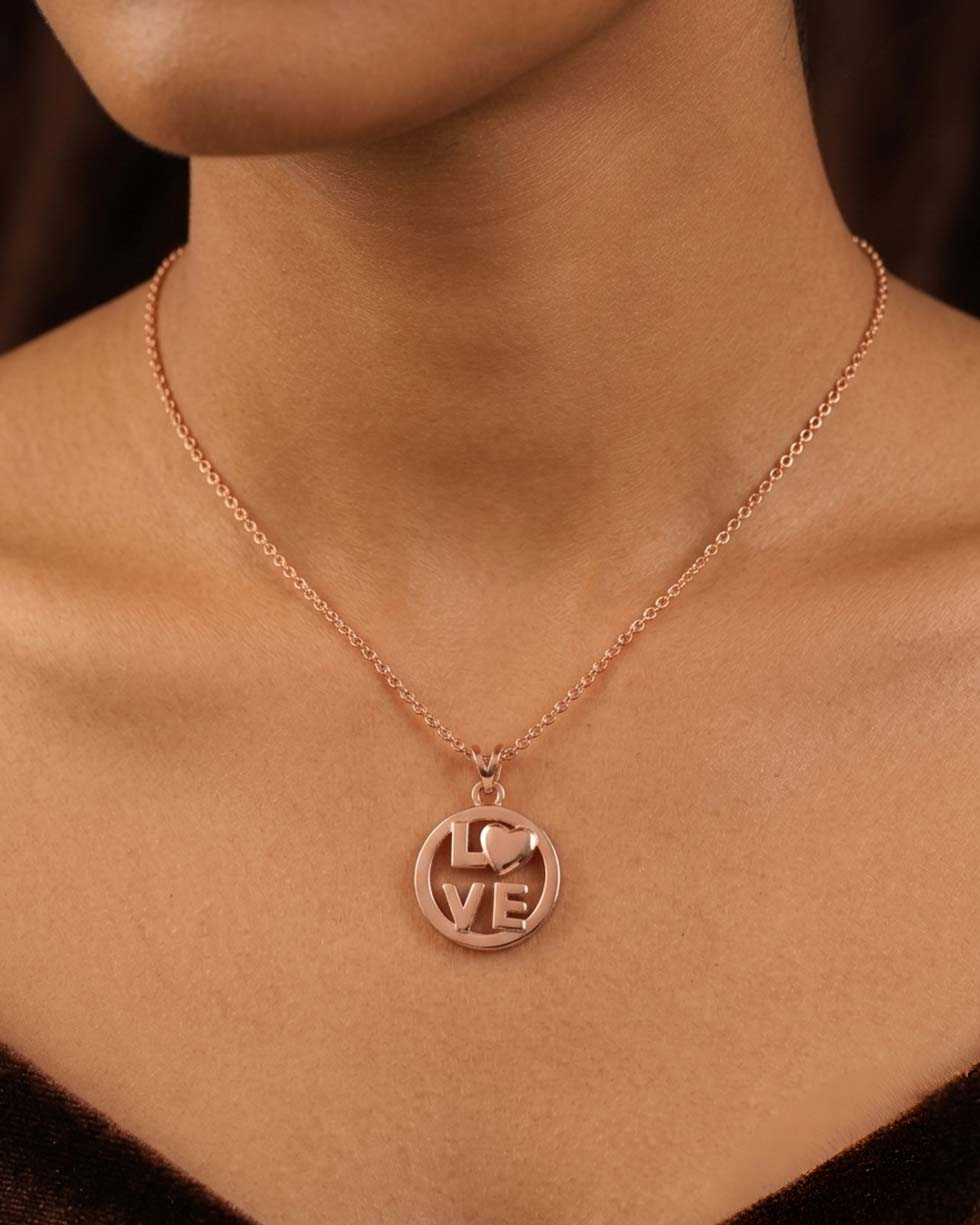 Silver Love Coin Pendant - image 2