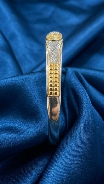 Silver Luxury Open Kada / Cuff Bracelet - image 2