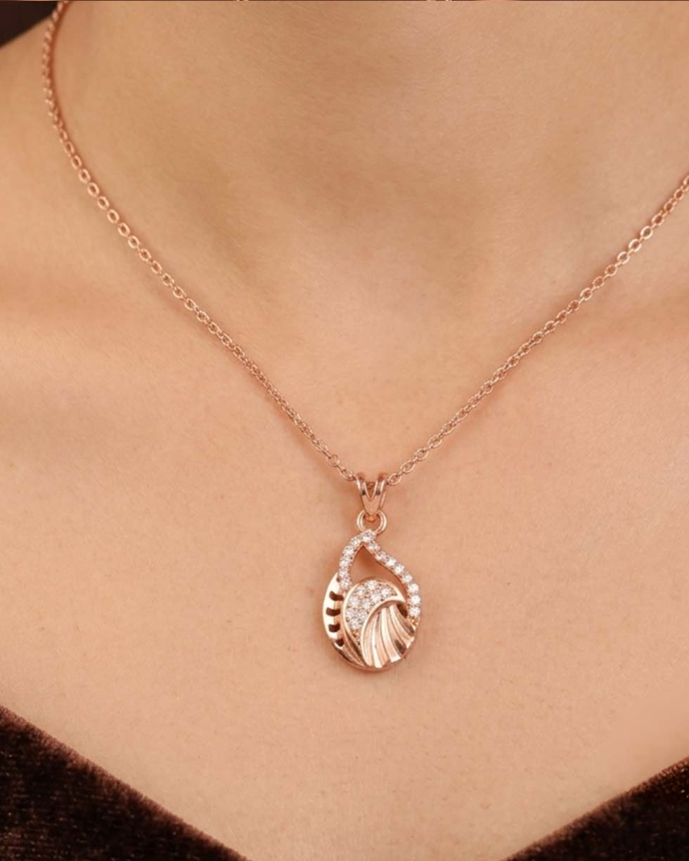 Silver Shell Drop Pendant - image 3