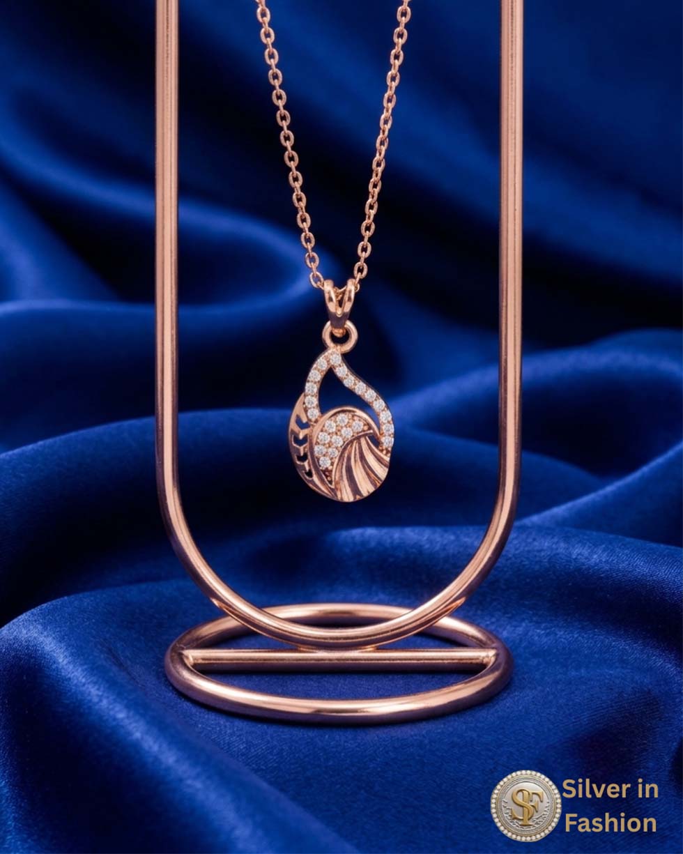 Silver Shell Drop Pendant - image 4