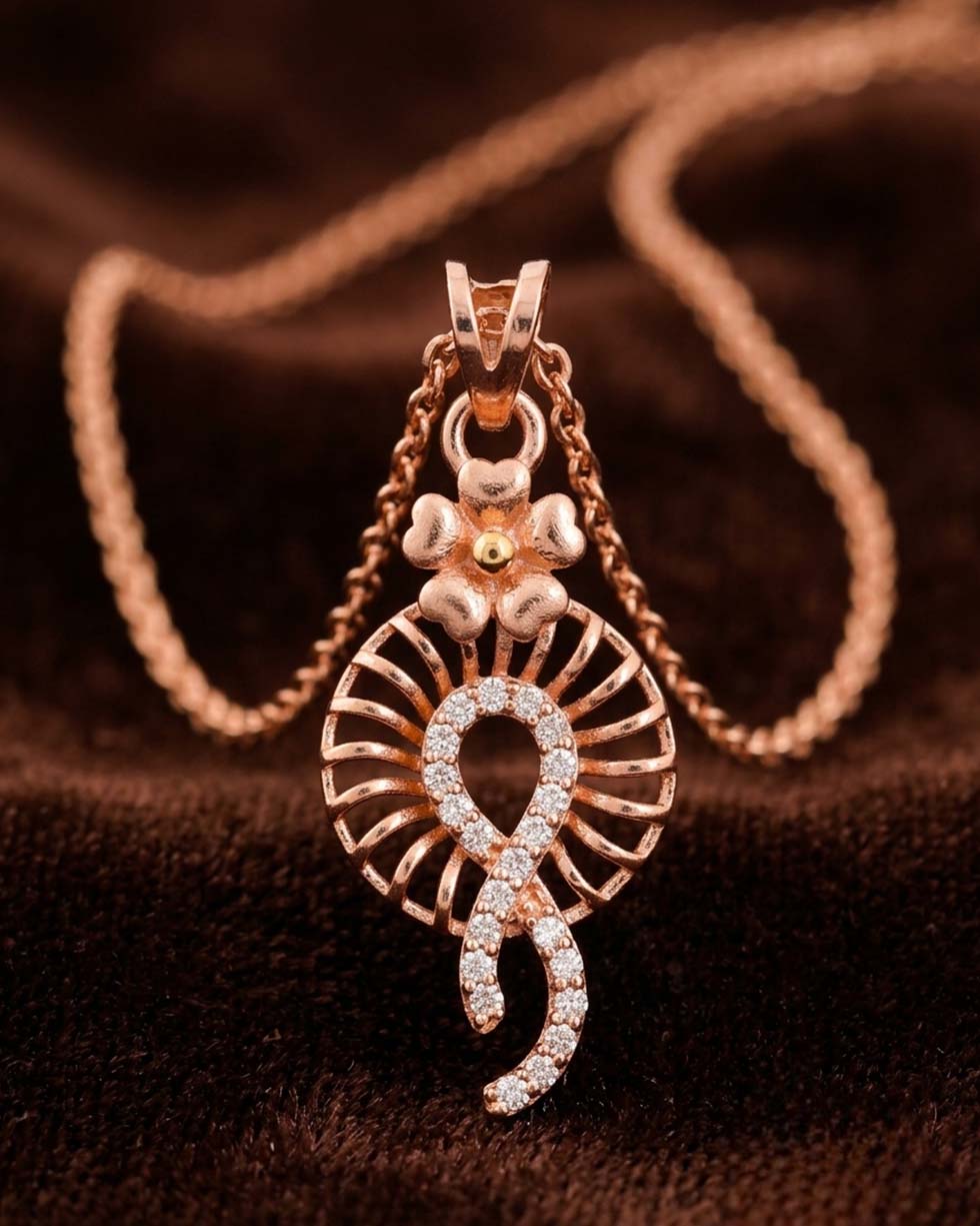 Silver Sunburst Infinity Pendant - image 2