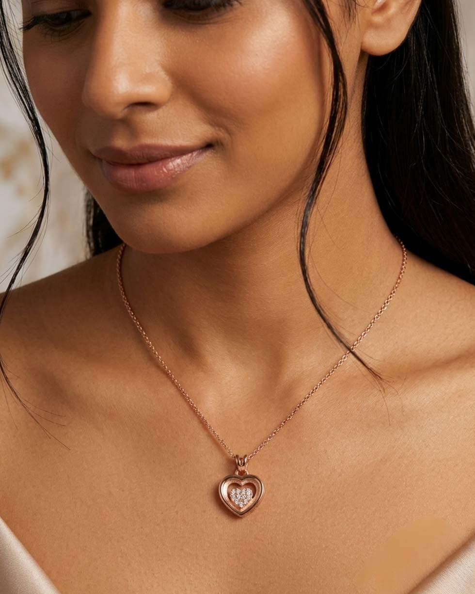 Silver Twin Heart Pendant - image 2