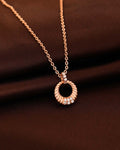 Textured Circle Neck Pendant Chain